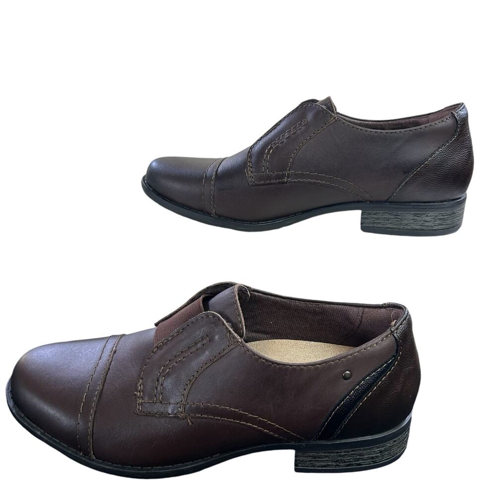 Earth Origins Shoes Women Size 8 Brown Navigate Nate Leather Workwear Slip On - Picture 4 of 12